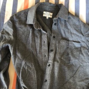 Madewell Shrunken Grey Flannel Shirt - Small